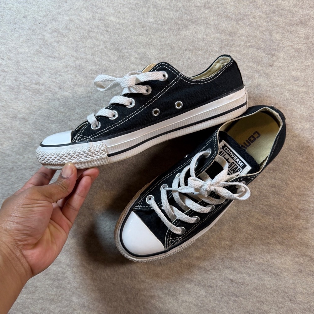 Converse Chuck Taylor All Star Low Top Black Canvas Sneakers M9166 Mens 4 Wos 6